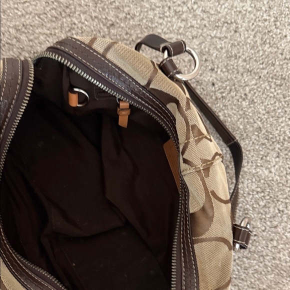 Coach Tan and Brown Signature Satchel - Picture 5 of 6